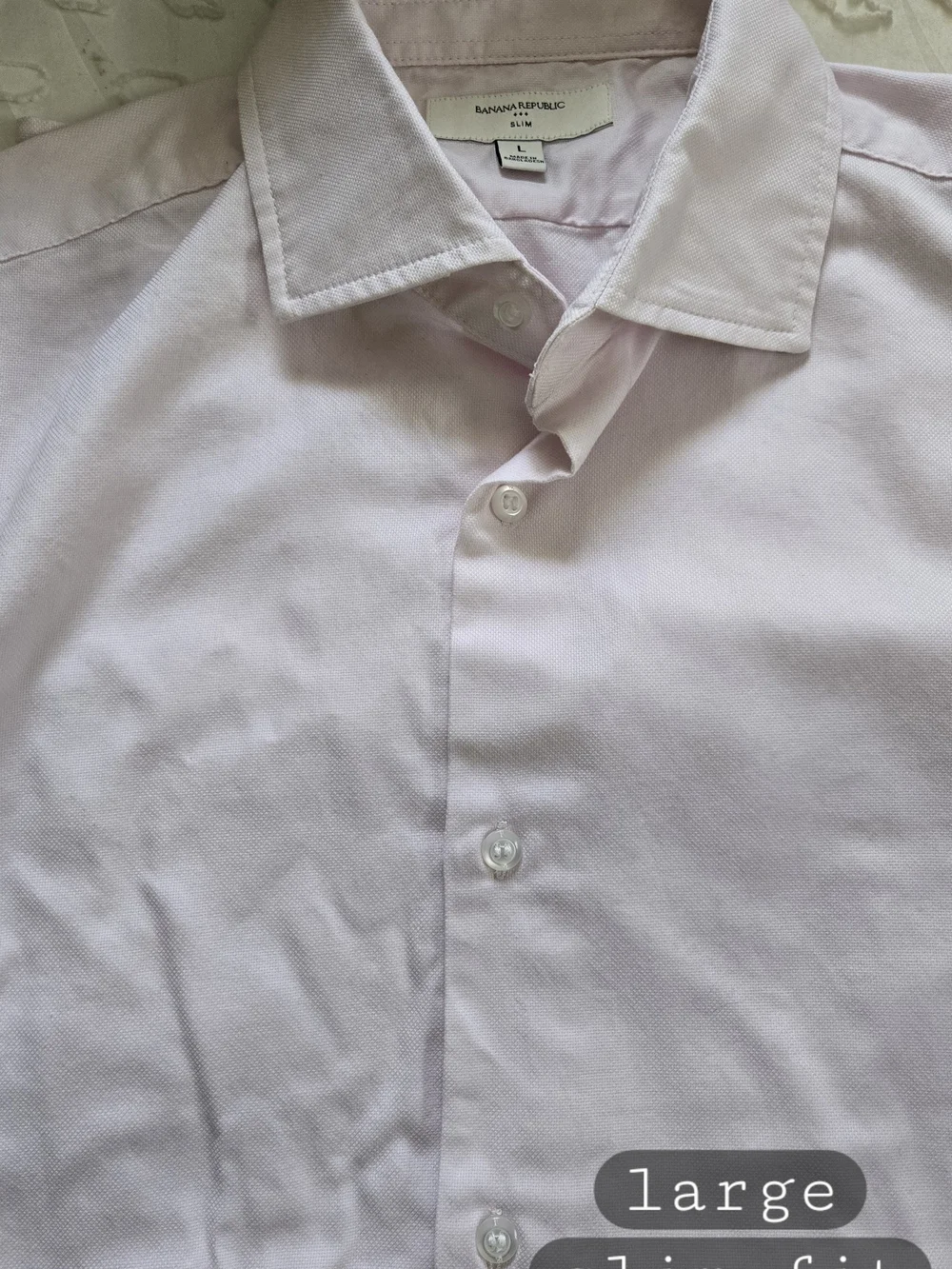 Banana Republic Men's Pale Pink Dress Shirt - Slim Fit